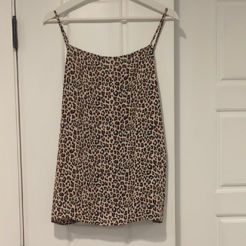 LOFT Leopard Print Camisole - Brown and Black
